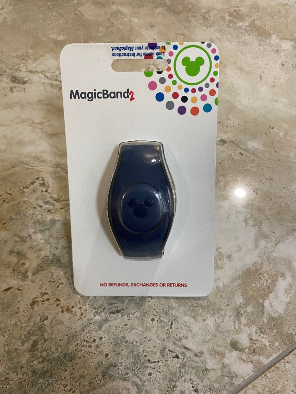 Disney MagicBand2 in Navy Blue, New in Packaging and Unopened